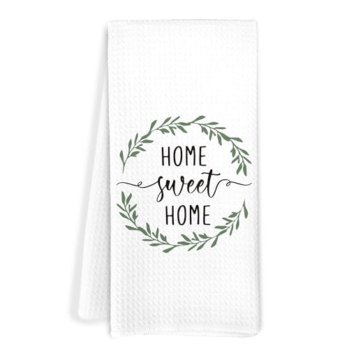 House Warming Gifts Home Sweet Home Kitchen Towels, Gifts for New Homeowners Decorative Hand Tea Towels for Bathroom, Best Housewarming Gift Dish Towel Dishcloth, 16x24 Inch - color: House Warming
