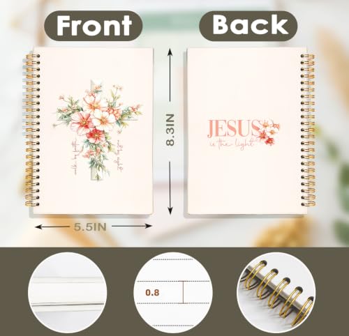 Jesus Christian Cross Floral Notebook Journal, Bible Notebook - color: Bible-01