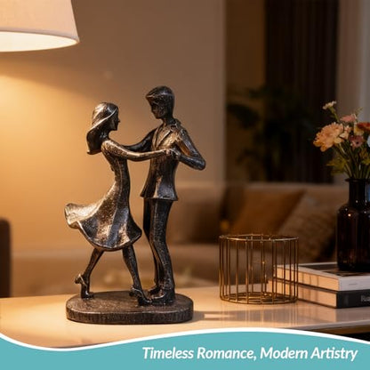 Anniversary Wedding Engagement Gift, Black Dance Statue for Couple - color: Black-dance