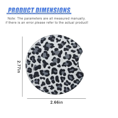 Leopard Print Car Cup Holder Coasters, 2.77'' Drink Cup Mat, No.1 - size: No.1