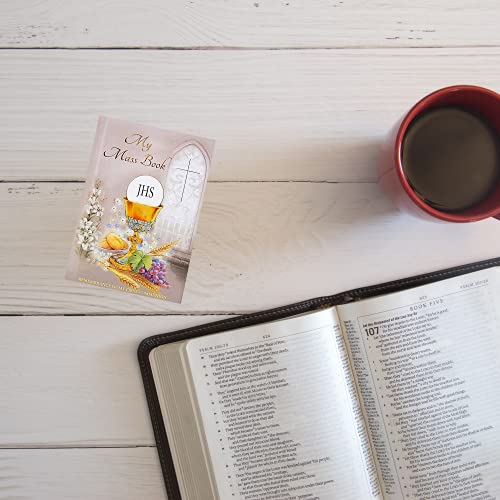 Autom My First Holy Communion Gift Set, Bundle Includes Mass Book, Scapular, Rosary, Pin and Vinyl Wallet. Communicant Starter Pack, 5 Items