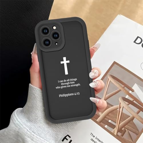 God's Plan Isaiah 60:22 Bible Verse Jesus Cross Christian Black Phone Case for iPhone 17e/iPhone 16e Case Shockproof Soft Protective for Women Cover Funda for iPhone 17e/iPhone 16e 6.1 Inch - color: Aesthetics