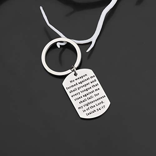 Gzrlyf Isaiah 54:17 Bracelet No Weapon Formed Against Me Shall Prosper Bracelet Religious Gifts - style: Keychain