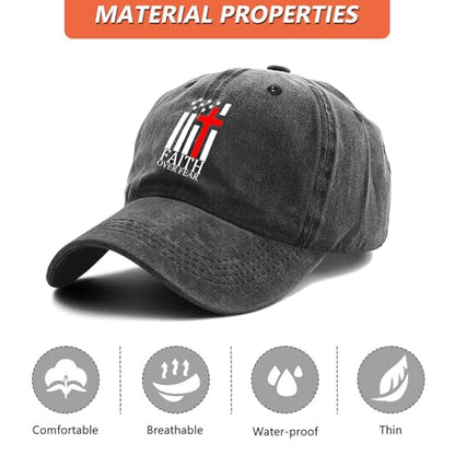 Christian Baseball Cap for Men & Women - Embroidered Jesus Cross Hat, Adjustable Christian Gifts - color: Christian-themed Hats-21