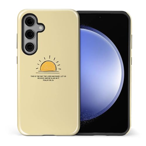 for Samsung Galaxy S23 FE Case,Dual-Layer Hard Shell + Silicone Phone Cover,Full Body Protection Shockproof Case for Samsung Galaxy S23 FE-Christian Bible Verse Minimalist - color: Christian Bible Verse Minimalist, size: Samsung Galaxy S23 FE