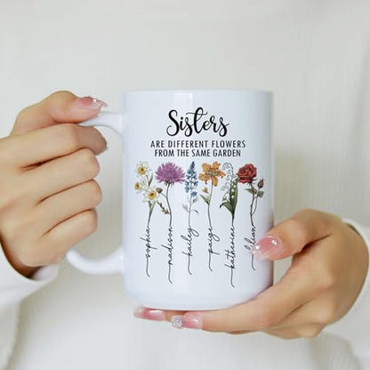 Personalized Besties Forever Mug - Custom Besties Names Crossword Puzzle Mug - Peronalized Sisters Names - Birthday Gift For Best Friend - Long Distance Besties Cup (SOUL-SISTER-M3) - color: SOUL-SISTER-M3