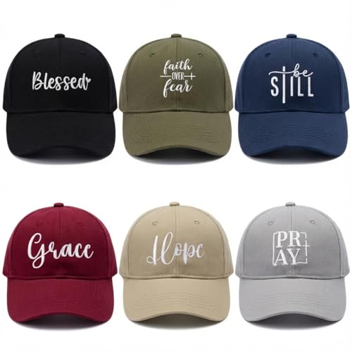 6/12 Pack Christian Hats Bulk for Men Women - style: Religious