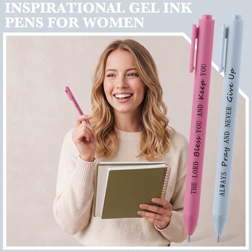 Crtiin 50 Pcs Inspirational Pens Bulk Light Hues, Christian Quotes - color: Light Hues, size: 1 Count (Pack of 50)