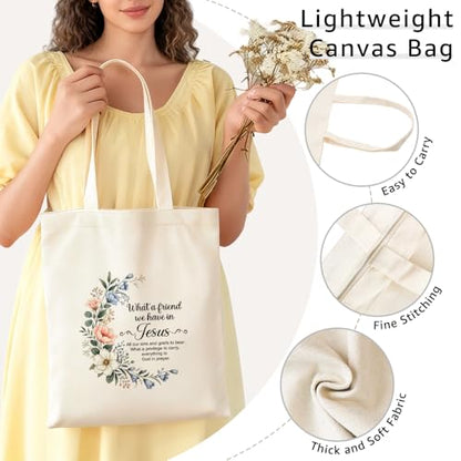 What A Friend We Have In Jesus Christian Prayer Canvas Tote Bag