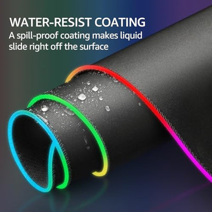KTRIO RGB Large Gaming Mouse Pad, 31.5 x 15.7 in, RGB Black, XXL - color: RGB Black, size: 31.5l X 15.7w Inches