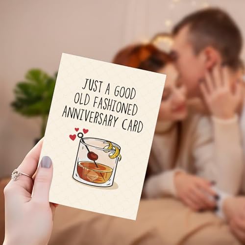 Funny Old Fashion Anniversary Card for Husband Boyfriend Fiance Partner, Humorous Wedding Anniversary Card Gift from Husband Boyfriend from Wife Girlfriend. - color: #5