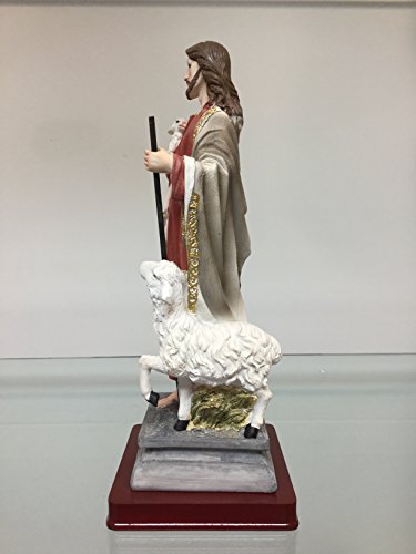 Good Shepherd Statue Jesus Sculpture Home Deco Decoration Holy Figurine Religious Decoration Estatua (12 Inch)