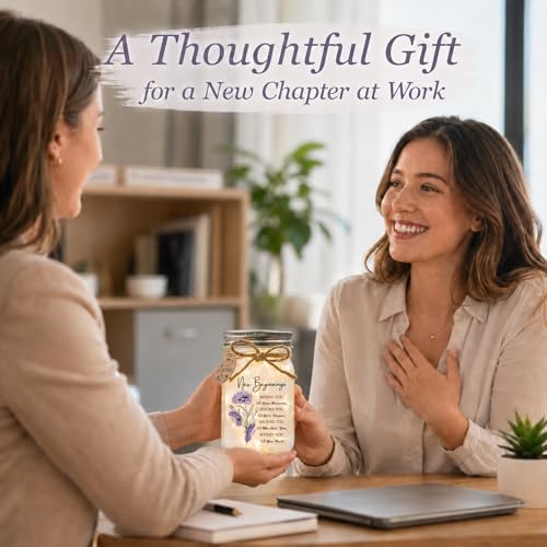 SOLMAY New Beginnings Gifts for Women, New Job Gifts for Women Keepsake Jar - color: Mason New Beginnings