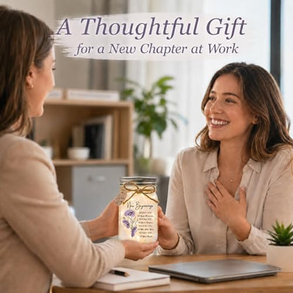 SOLMAY New Beginnings Gifts for Women, New Job Gifts for Women Keepsake Jar - color: Mason New Beginnings
