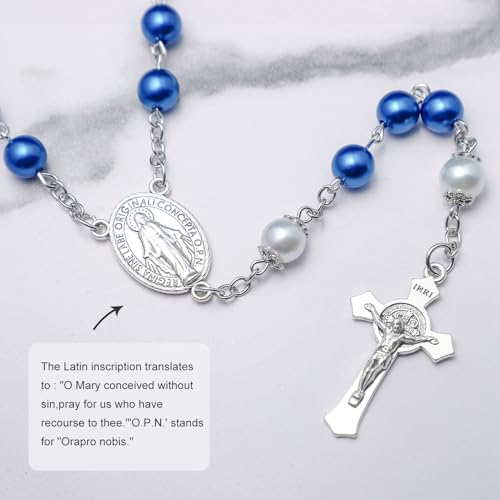 10 Pcs St Benedict Medals Cross Charms and Virgin Mary Rosary Centerpieces for Rosary Making Supplies,Medalla De La Virgen Milagrosa Catolica with Saint Benedict for Necklaces Pendant Rosary Kit - color: 10 Pcs St Cross