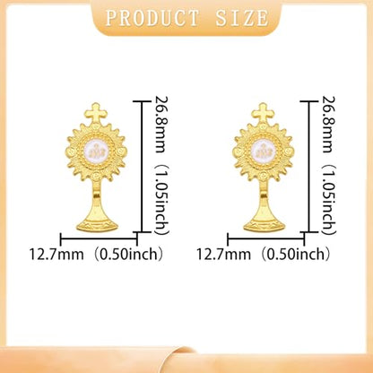 12Pcs Alloy Catholic Holy Light Brooches Used For The First Communion Lightweight Religious Clothing Pins Suitable for Meaningful Souvenirs For Both Men And Women
