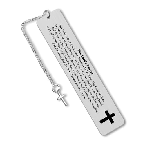 Prayer Bookmark Christian Gifts for Faith Bible Verse Book Marker Religious Gifts for Women Men Stainless Steel Bookmarks Inspirational Scripture Gift for Friends Book Lover Gift - color: Style 8