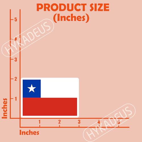 (3Pcs) Chile Flag Sticker – Chilean Stickers National Flags, 3" x 1.8" - color: Chile