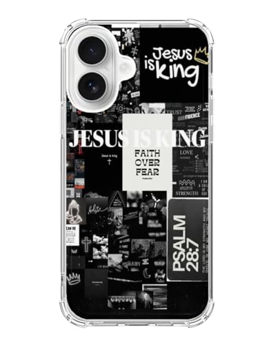 Jesus Faith Phone Case Compatible with iPhone 17, Black Christian Aesthetic Phone Cover for iPhone 17 - color: Christian Aesthetic