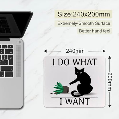 hold fizz Funny Cat Mouse Pad, Small Cute Cat Desk Accessories Mouse Pad, Mouse Mat Square Non-Slip Rubber Base Gaming Mousepad for Desk Computer Laptop Office, 9.5x7.9 Inch - color: Funny Cat