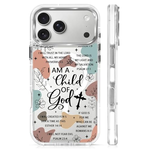 for iPhone 17 Pro Max/iPhone 18 Pro Max Case [Compatible with Magsafe],Girls Women Clear Magnetic Case Silicone Shockproof Protective Cover with Pattern Bible Verses - color: Bible Verses, size: iPhone 17 Pro Max/iPhone 18 Pro Max