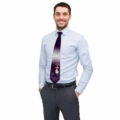 Black Dots Men's Neckties Retro Classic Circle Geometry Men's Tie for Mens Teens Business Work Casual Wedding Party - color: Christmas Cross