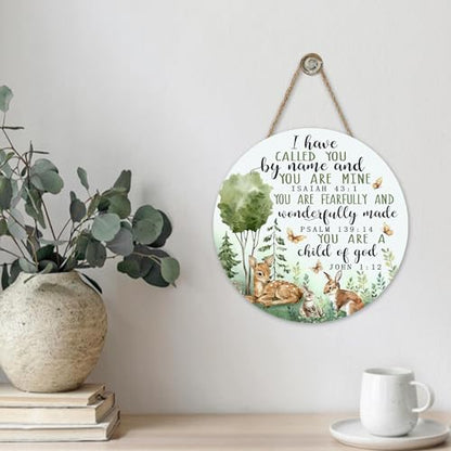 Christian You are a Child of God Front Door Sign, Religious Bible - color: Deer