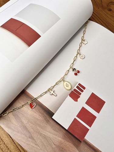 Bible Charm Chain, Christian Bible Accessory Faith Gift, Scripture Bookmark, Bible Jewelry Religious Decor for Study (Style-A) - style: Style-A