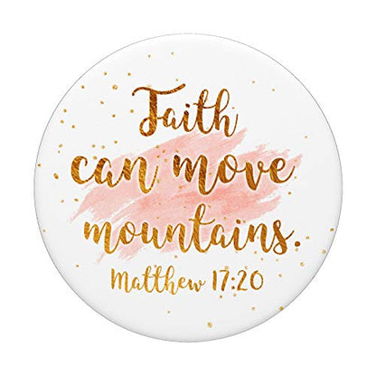 Matthew 17:20 Bible Verse Christian Faith Inspiring Quote PopSockets PopGrip: Swappable Grip for Phones & Tablets