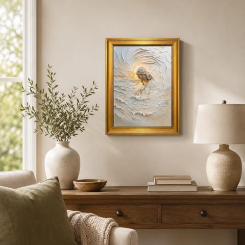 Christian Texture Jesus Canvas Wall Art Framed Neutral Artwork 10X8 Inch - color: Christian TextureJesus Canvas 26, size: 10"L x 8"W