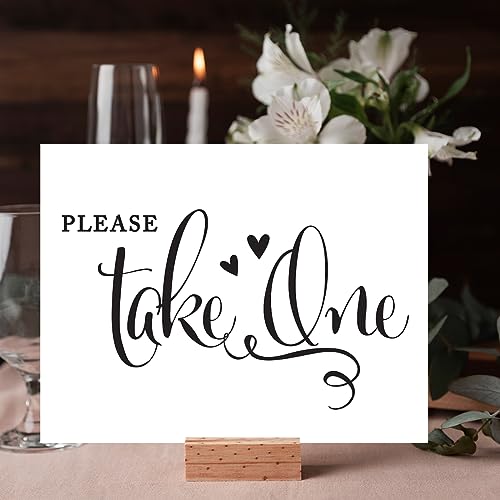 Andaz Press Wedding Party Signs, Formal Black and White, 8.5-inch x 11-inch, Please Take One Favors & Gifts Sign, 1-Pack - color: Please Take One