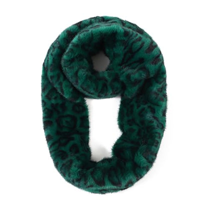 LA CARRIE Womens Leopard Print Infinity Scarf Loop Circle Neck Warmer - color: Leopard Green
