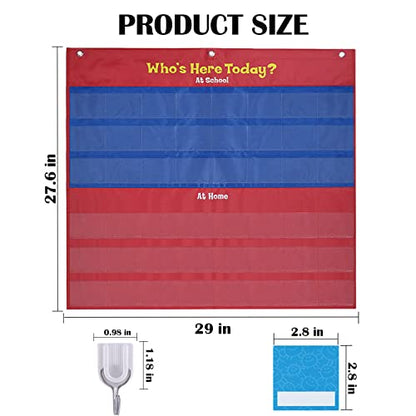 Attendance Pocket Chart for Preschool Who is Here Today, - size: Who Is Here Today