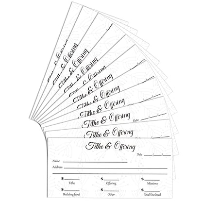 Eaasty 200 Pcs Church Offering Envelopes Bill Size Donation,Elegant Style - style: Elegant Style