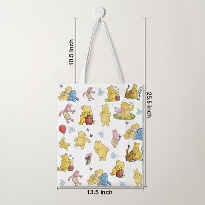Cute Pooh Bear Aesthetic Reusable Tote Bag, Funny Gifts for Women Friends - color: Bears