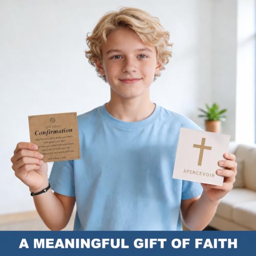 Cross Bracelet for Boys Baptism First Communion Confirmation - color: Confirmation