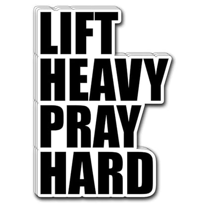 (3Pcs) Lift Heavy Pray Hard Sticker Christian Inspirational Decals Decorate Books Laptop Phone Water Bottles Kindles Tumbler Waterproof Vinyl Stickers 2,2 x 3 Inch - color: Lift Heavy Pray Hard