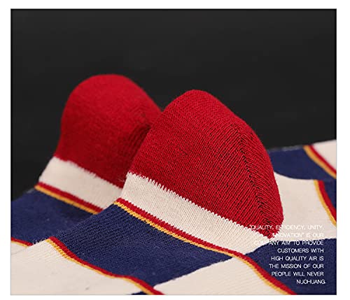 Men's Colorful Striped Dress Socks, 5-Pack Cotton, Sock Size 10-13 - color: Classic Argyle & Pattern Mix