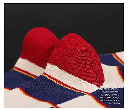 Men's Colorful Striped Dress Socks, 5-Pack Cotton, Sock Size 10-13 - color: Classic Argyle & Pattern Mix