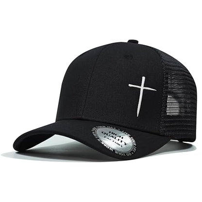 Christian Hats for Men Women,Jesus Cross Hat Christian Religious Gifts for Birthday/Christmas - color: 11.black 02