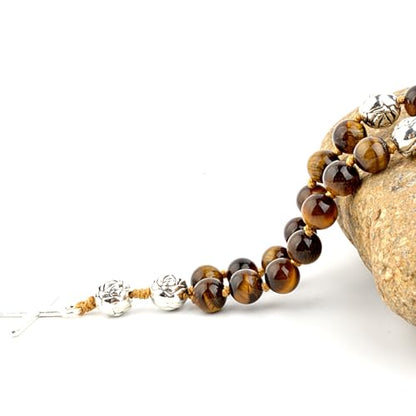 KIKILA Handmade 8mm Anglican Prayer Beads Rosary Natural Stone Beads with Cross Custom Rosary - style: Tiger Eye