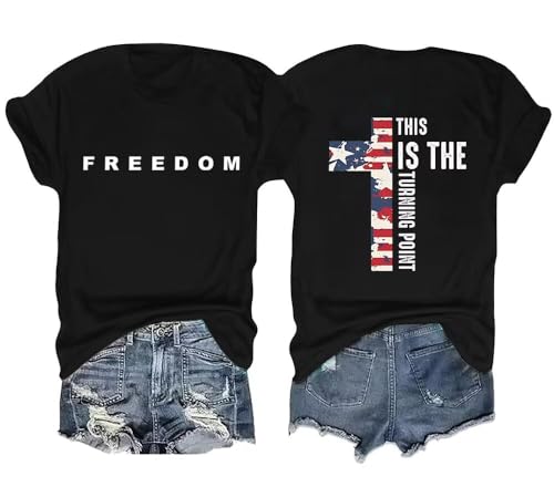 Christian Shirts for Women Religious Sayings Tshirt Jesus Gift Inspirational Graphic Tee Short Sleeve Top - color: Black1, size: X-Large