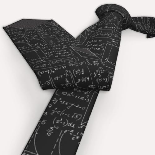 Men's Neckties, Novelty Printed Skinny Tie for Work Casual Party - color: Math