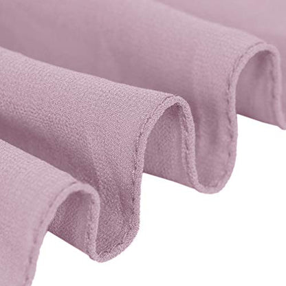 LMVERNA Solid Color Bubble Chiffon Scarf for Women Fashion Soft Hijab Long Scarfs Wrap Scarves - color: Dusty Pink
