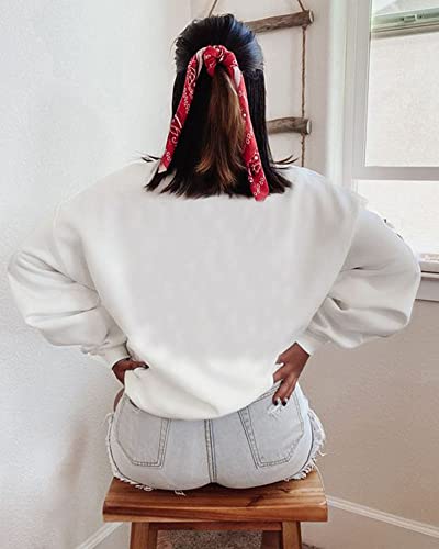 Oversized Sweatshirt for Women Funny Saying Sweatshirts Casual Graphic Pullover Fall Fashion Long Sleeve Shirt - color: White, size: Small