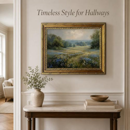 Framed Wildflower grassland Canvas Wall ArtFarmhouse Artwork 16x12 Inch - color: Framed Wildflower grassland 36, size: 16"L x 12"W