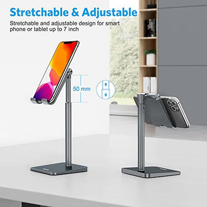 OMOTON CA02 Cell Phone Stand with Charging Hole for Desk Lightweight Gray - color: Gray