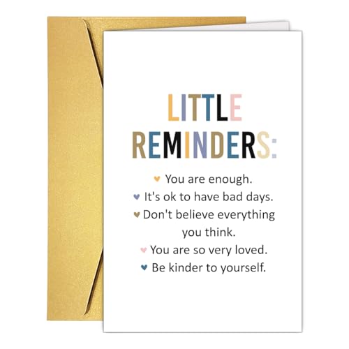 Inspirational Motivational Gifts Employee Appreciation Gifts Little Reminders You are Enough Heartwarming Encouragement Card for Family Colleagues. - color: #8