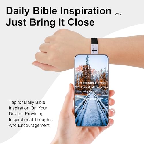 Daily Bible Verse Bracelet, Christian Bracelet for Women Men, Christian Jesus Jewelry Gifts Wristband - style: Purple