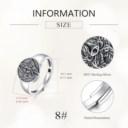 Seraphim Jewelry Set 925 Sterling Silver Guardian Angel Seraph Pendant Angel Wings Jewelry Christian Gifts for Women Men - color: Seraphim ring
